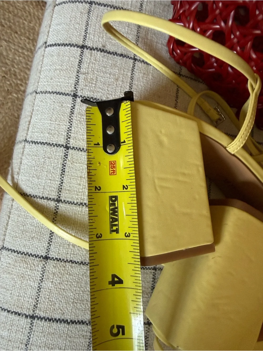 Zara Pale Yellow Strappy Block Heel Sandals - Picture 10 of 10